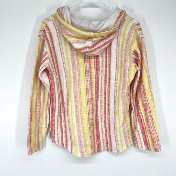 Southern Spirit Hoodie Small Poncho Sweater Yellow Stripe Panama City Beach - Picture 7 of 10